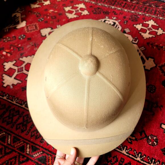 Vintage Safari Khaki Hats Helmets Green - Picture 4 of 9